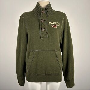 Y2K Hollister Olive Green Knit Slim Men Sweater Size M